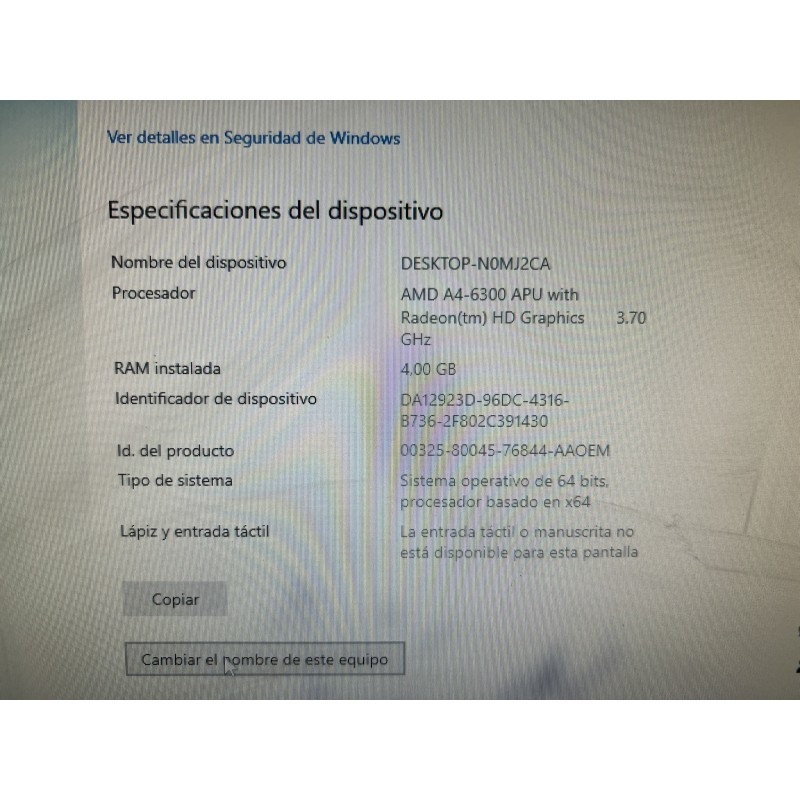Ordenador Medion AMD Dual Core 2.60Ghz