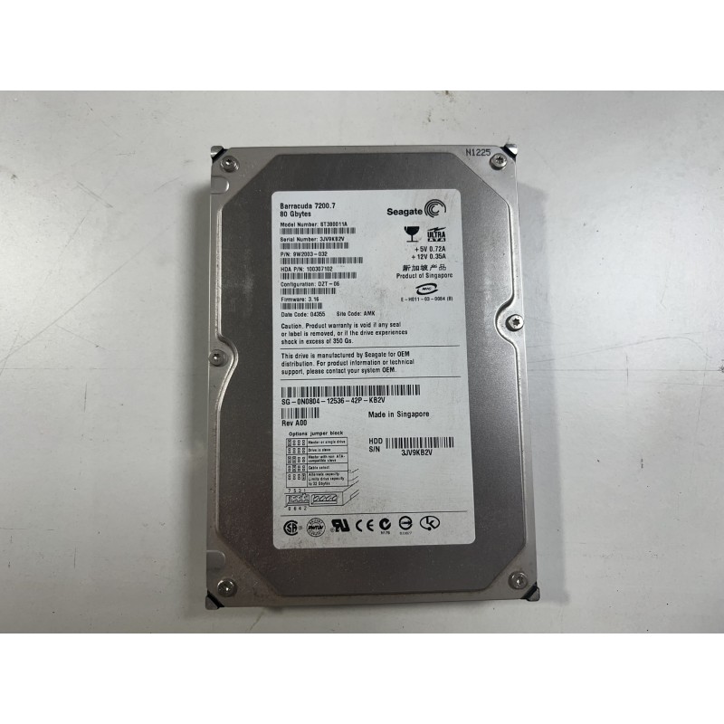 Disco Duro Seagate 80 Gb Ide ST380011A