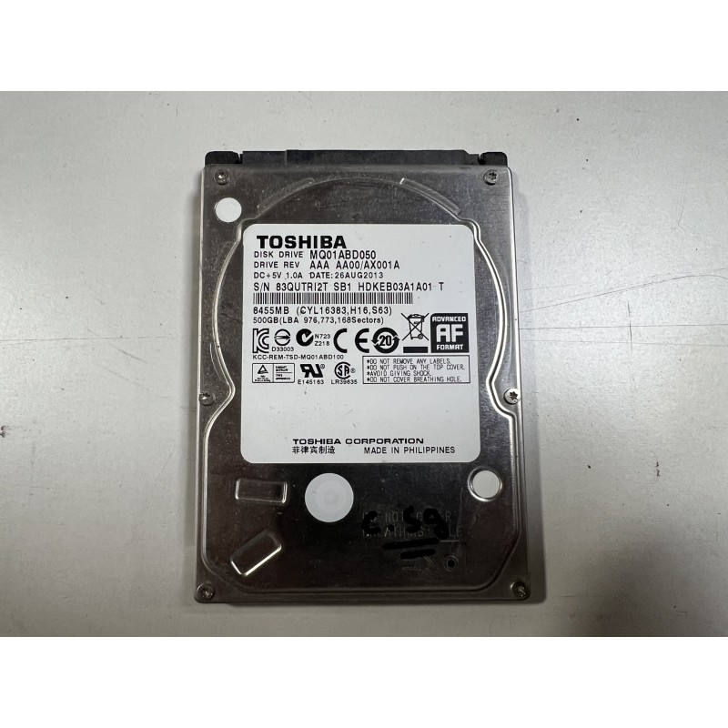 Disco Duro Toshiba 500 Gb Sata MQ01ABD050