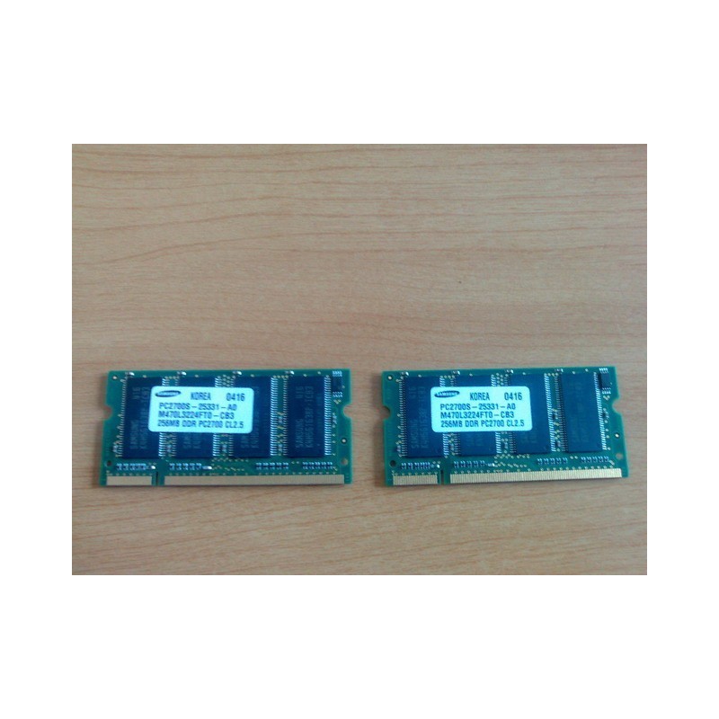 Memoria DDR 256Mb, PC2700 para portatiles.