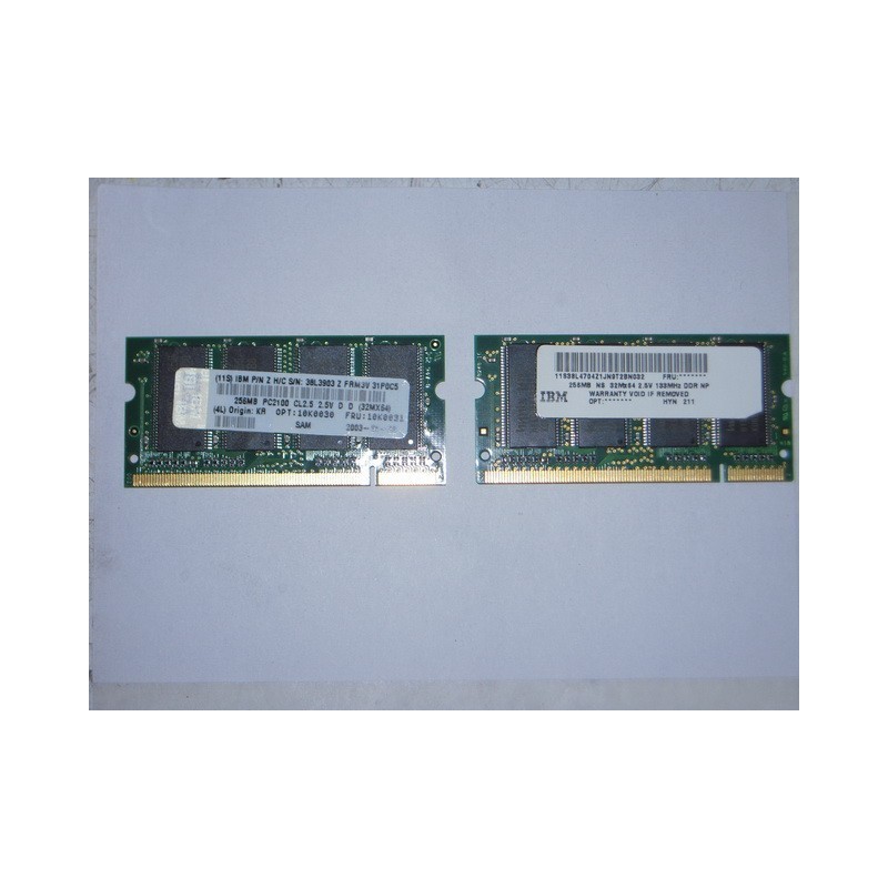 Memoria 256Mb PC2100 IBM para portatiles